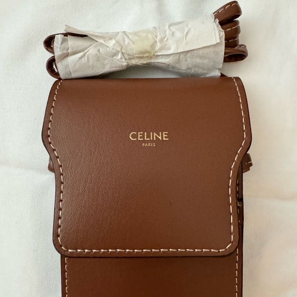 NEW 100% Authentic Celine Sunglasses pouch in brown leather - Picture 6 of 7